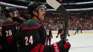 Hurricanes Star Star Jarvis Exits Game With Apparent Facial Injury