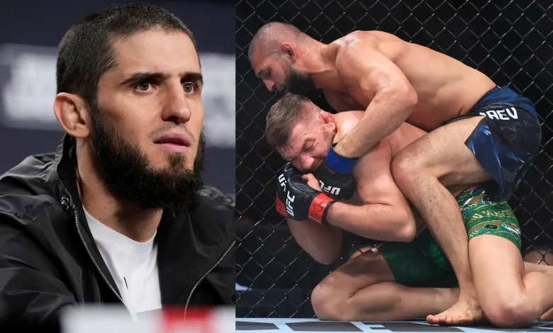 "I don't think he even watch wrestling match"- Islam Makhachev mocks Dricus du Plessis after Khamzat Chimaev exposed his wrestling gaps