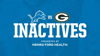 INACTIVES: Lions vs. Packers