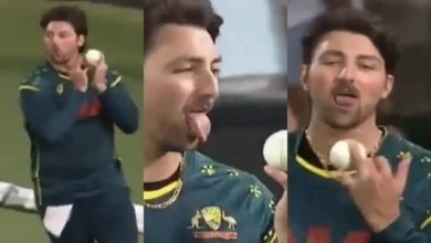IND vs AUS: [Watch] Tim David pretends to lick the ball in bizarre way after taking a skier of Suryakumar Yadav