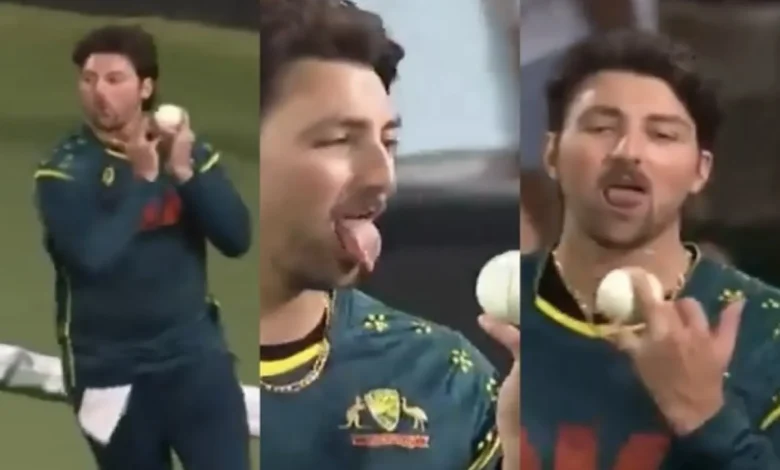 IND vs AUS: [Watch] Tim David pretends to lick the ball in bizarre way after taking a skier of Suryakumar Yadav