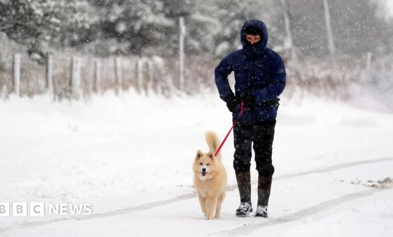 Ice warnings across parts of UK as cold snap sets in