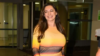 'I'm 45 and I embrace my curves' Kelly Brook is bikini-ready for the I'm A Celeb jungle shower