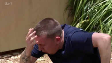 I’m A Celeb ‘s Aitch gags as he fails to complete Bushtucker trial