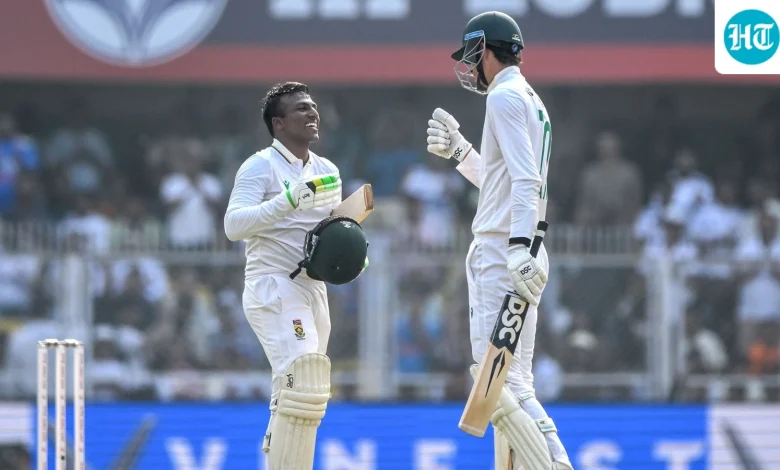 India vs South Africa 2nd Test Day 2: Ton-up Senuran Muthusamy, Marco Jansen put the Proteas on top - Action in Images | Hindustan Times