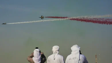 Indian combat aircraft crashes during a demonstration at the Dubai Air Show