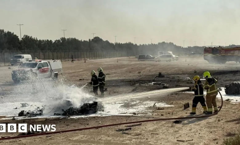 Indian fighter jet crashes at Dubai airshow