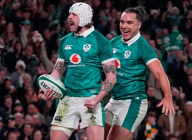 Ireland v Australia: Mack Hansen hat-trick gets Andy Farrell’s men off to a flier at the Aviva