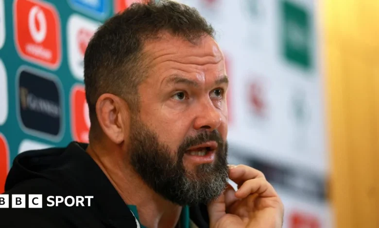 Ireland v South Africa: Andy Farrell bristles at 'loaded questions' about fly-half Sam Prendergast