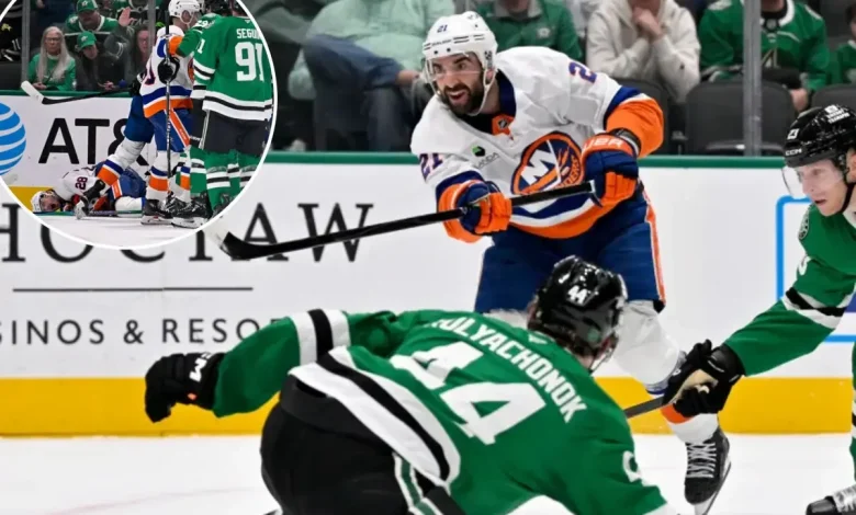 Islanders’ gritty road win over Stars marred by late injury to Alexander Romanov