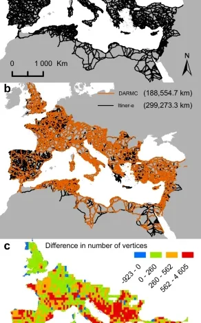 Itiner-e: A high-resolution dataset of roads of the Roman Empire