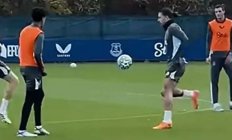 Jack Grealish causes a stir in Everton training with private behaviour revealed