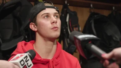 Jack Hughes suffers injury while out with teammates