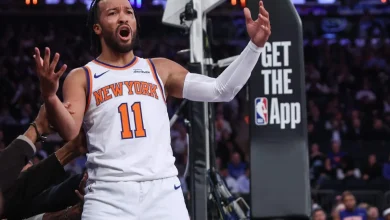 Jalen Brunson injures ankle in Knicks’ loss to Magic, leaves arena on crutches
