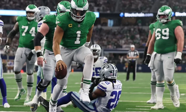 Jalen Hurts makes NFL history with 7th rushing touchdown of the season