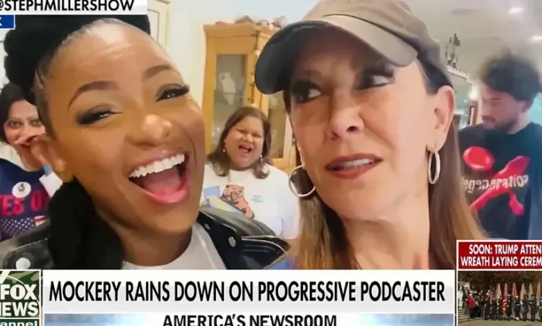 Jasmine Crockett has shoes kissed by left-wing podcaster in 'bizarre' moment
