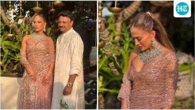 Jennifer Lopez glitters in dazzling Manish Malhotra saree at Netra Mantena's wedding in Udaipur | Hindustan Times