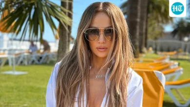 Jennifer Lopez greets paparazzi with a flying kiss as she arrives in India for Netra Mantena's Udaipur wedding. Watch | Hollywood