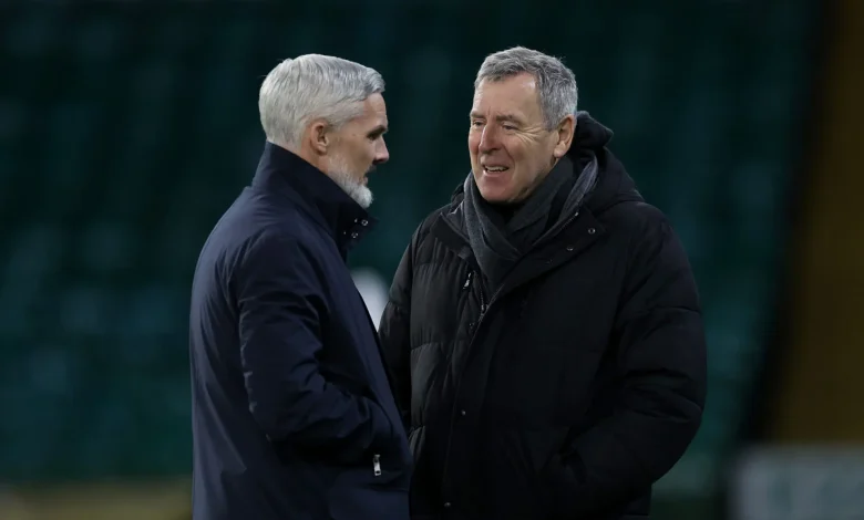Jim Goodwin piles pressure on Hearts’ title challenge to Celtic ahead of Dundee United Tynecastle clash