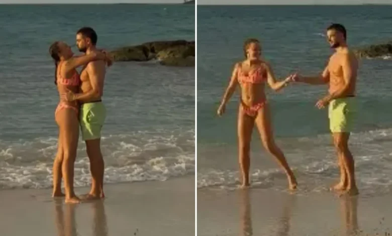 JoJo Siwa strips to bikini with Chris Hughes as she shares emotional post