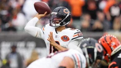 Joe Flacco throws for 470 yards but Caleb Willams TD pass gives Bears 47-42 win