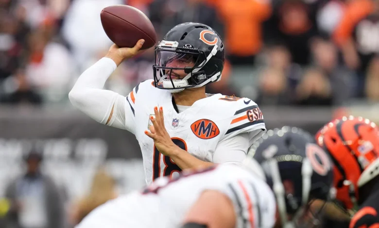 Joe Flacco throws for 470 yards but Caleb Willams TD pass gives Bears 47-42 win