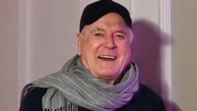 John Cleese, 86, rare outing with wife, Jennifer, 53, for surprise party full of A-listers