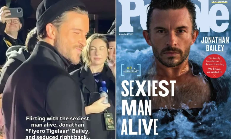 Jonathan Bailey Reacts Playfully to Being Named PEOPLE's Sexiest Man Alive at Wicked Premiere