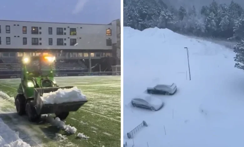 Juve, guarda che neve: le immagini da Bodo in vista della sfida di Champions League
