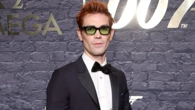 KJ Apa strips down & shows off his sexy body in new holiday movie