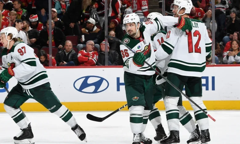 Kaprizov scores in overtime as the Wild beat the Blackhawks 4-3 for their 6th straight win