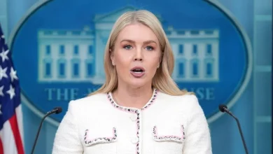 Karoline Leavitt, 28, trolled over age gap with husband, 60, in rare set of family photos