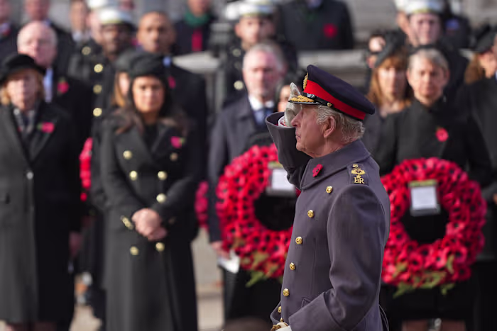 King Charles III leads Britain's Remembrance Sunday ceremony for war dead