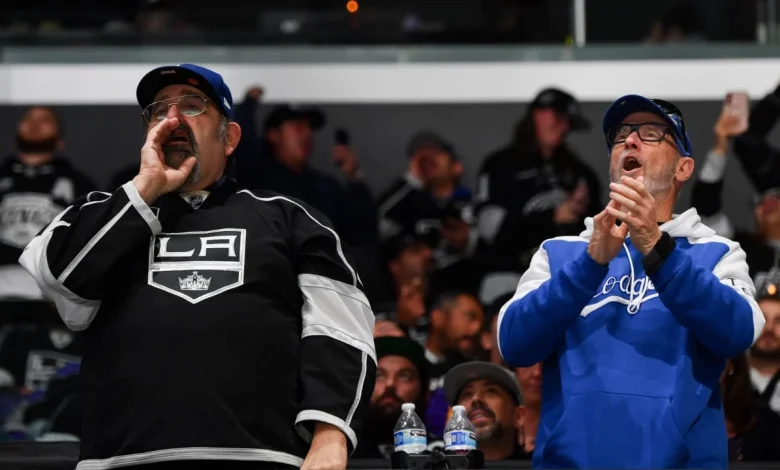 Kings fans stick around after game to see Dodgers win 2025 World Series