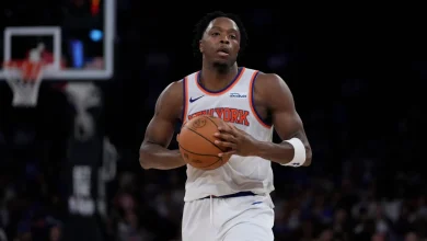 Knicks' OG Anunoby exits NBA Cup game vs. Heat with hamstring strain