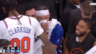 Knicks Teammates Laughed at a Frustrated Jordan Clarkson After He Fouled Out vs. Nets