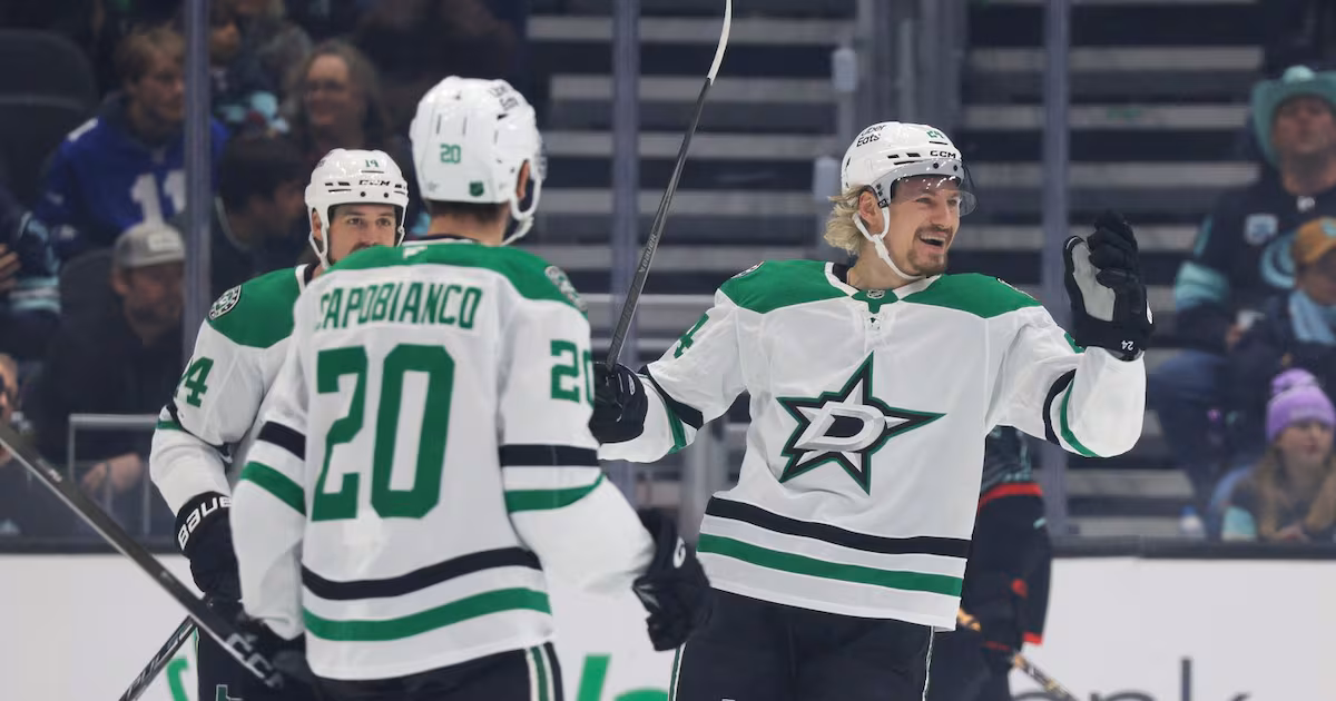 Kolyachonok breaks late tie with first goal of season as Stars beat Kraken