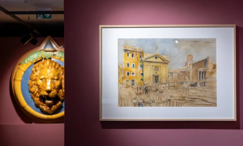 La donna che ha documentato gli scavi archeologici di Roma ad acquerello