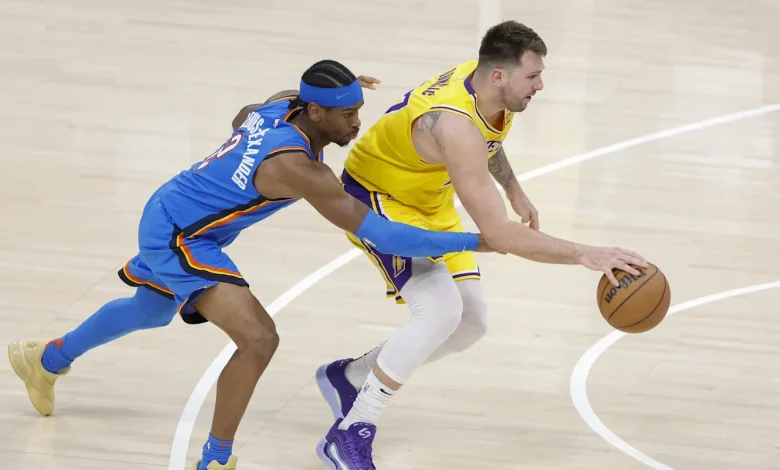 Lakers, Thunder Announce Full Starting Lineups Ahead of Wednesday Game