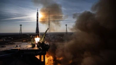 Launch pad damaged as Russian rocket blasts off for space station, agency says