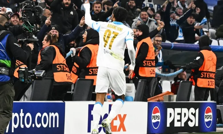 LdC : 2 buts en 4 minutes, Aubameyang ressuscite l'OM (vidéos)