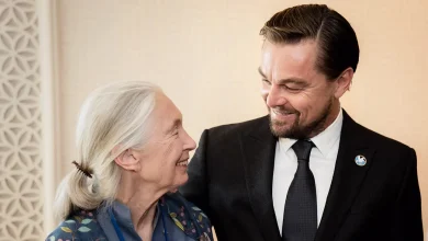 Leonardo DiCaprio Says Jane Goodall “Led With Hope” While Paying Tribute at Memorial Service