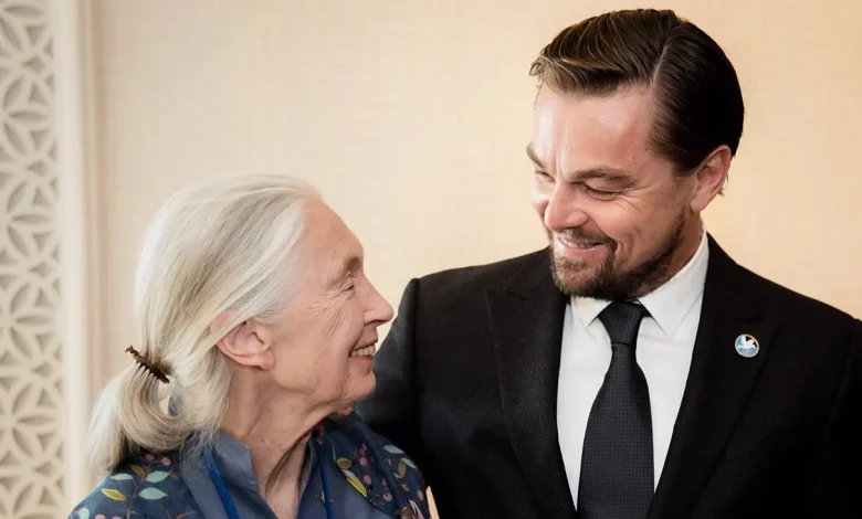 Leonardo DiCaprio Says Jane Goodall “Led With Hope” While Paying Tribute at Memorial Service