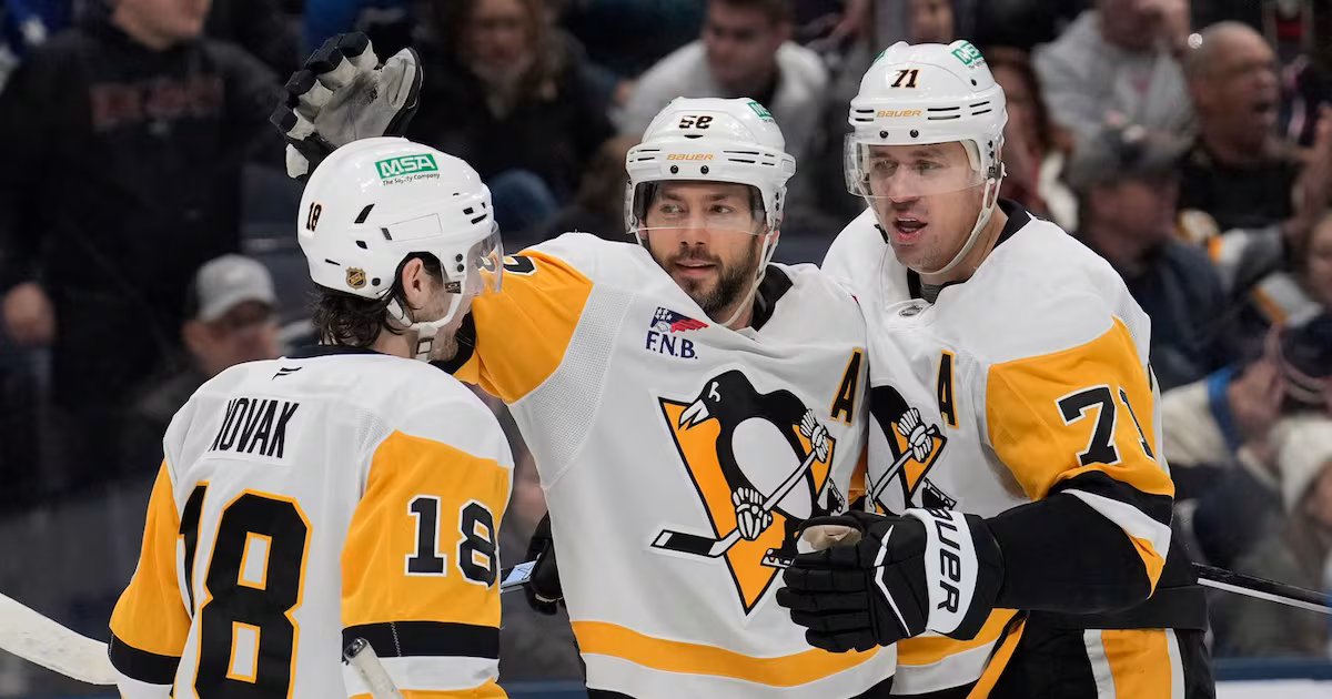 Letang scores in OT, Crosby nets two as Penguins beat Blue Jackets