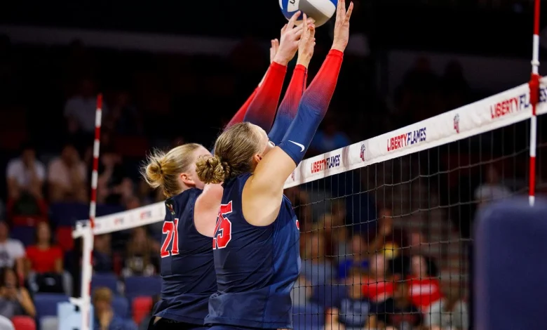 Liberty Battles for 5-Set Victory at Missouri State