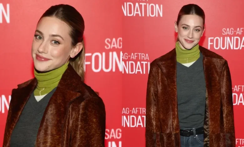 Lili Reinhart Does Fall Layering in Tory Burch