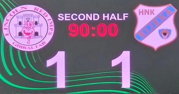 Lincoln Red Imps keep their qualification dreams alive with draw against Rijeka