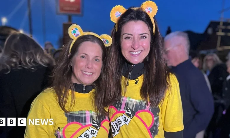 Lindsey Burrow and Amy Garcia finish first day of Children In Need challenge