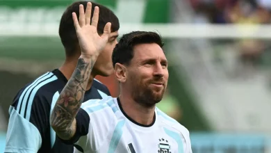 Lionel Messi blown away as 20,000 fans pack stands to watch Inter Miami star train at La Liga club with Argentina