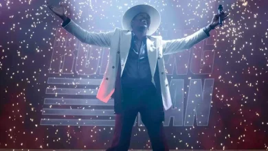 Liquid Death is the official beverage of the Running Man remake